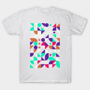 Colourful Geometric Animated Pattern T-Shirt